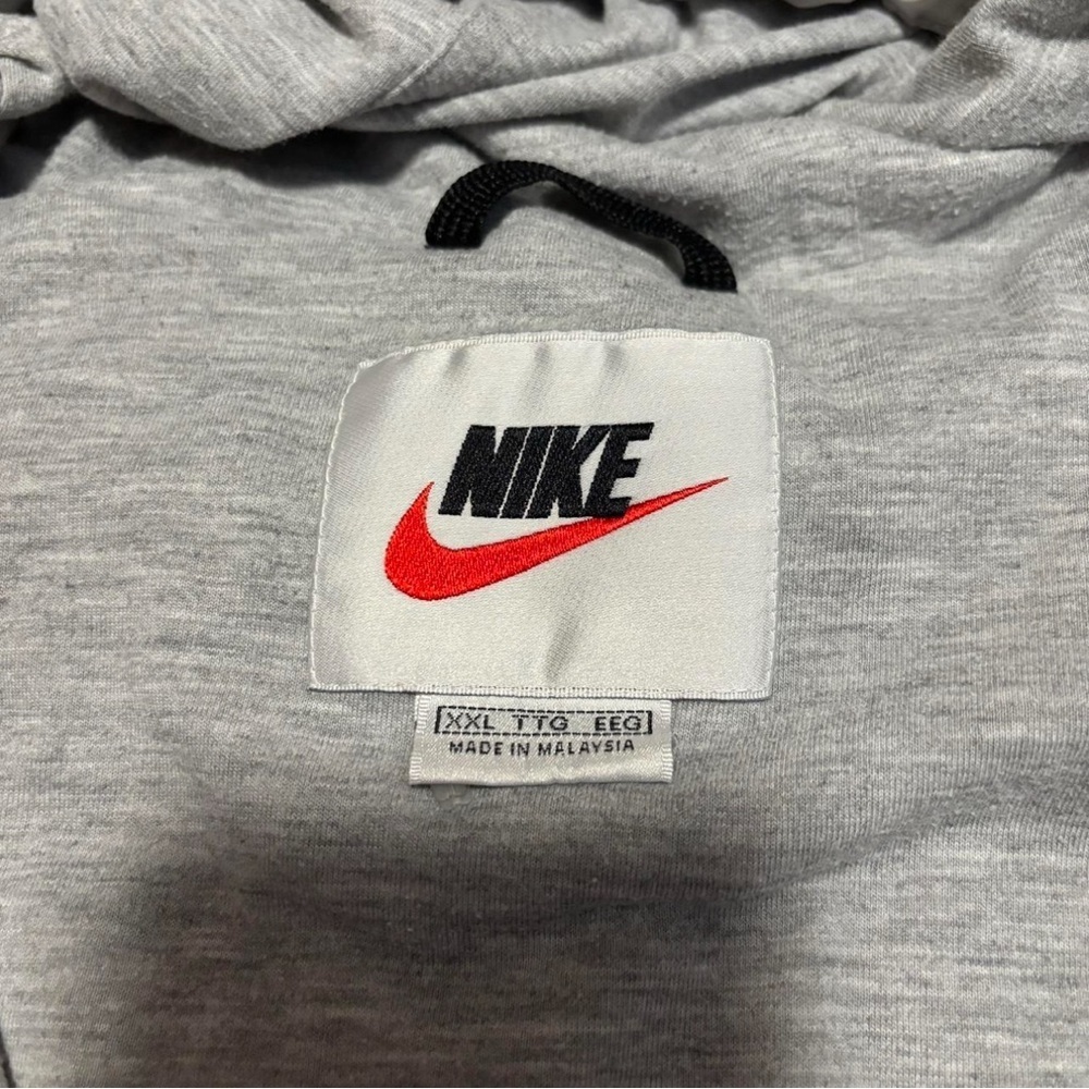 VTG 90s Nike Windbreaker Pullover Jacket XXL Gray Center Swoosh Logo Spellout - Picture 7 of 8